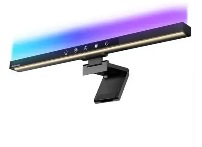 Luminária De Monitor Gamer Blitzmax Touch Led Rgb Desktop