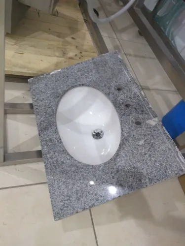 Pia tampo mármore cuba porcelanato