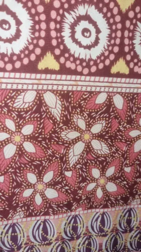 Saia longa de jersey M estampado etnico rosa 