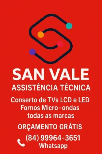 Assistência técnica (San Vale) conserto de tv de led e microondas 