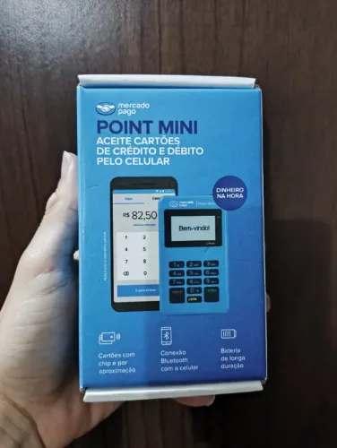 Máquininha de cartão Point mini - bluetooth - Mercado pago