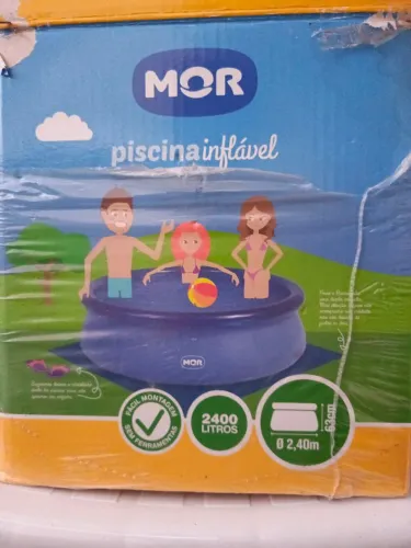 Piscina Completa MOR 2.400 litros com capa, forro, filtro e clorador