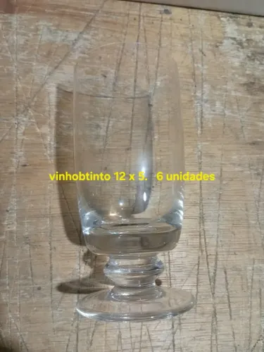 6 taças de vinho tinto cristal hering