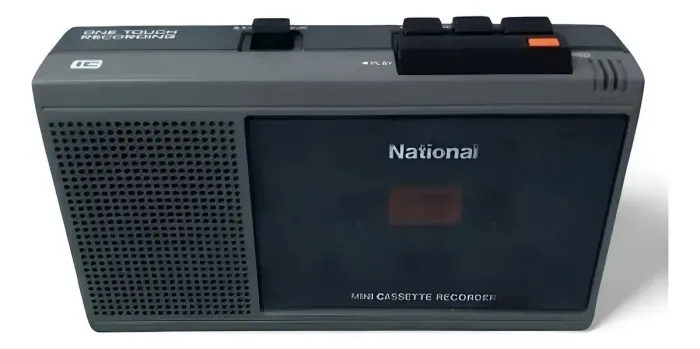 Gravador Mini Cassete National Rq339 Antigo E Raro Usado