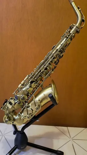 SAXOFONE ALTO VEDO DOURADO ESCOVADO COM ( KIT COMPLETO)