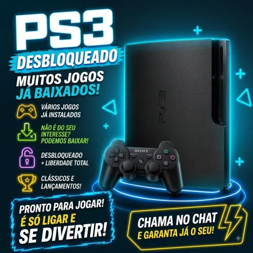 PS3 Desbloqueado Aceito Cartão