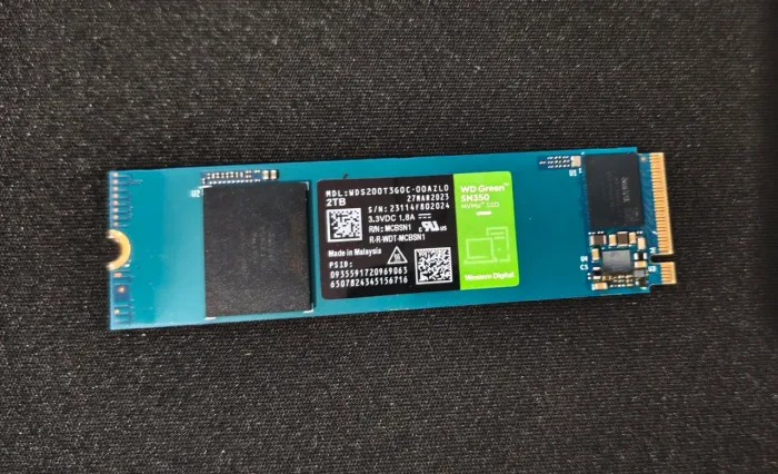 SSD 2TB WD Green SN350 NVMe M.2 Leitura 3200 MB/s