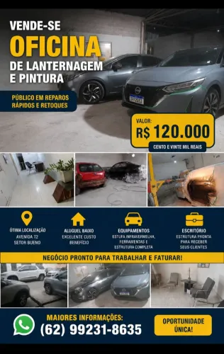 Vendo oficina de lanternagem e pintura
