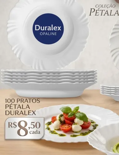 Pratos Duralex RASO Coleção Pétala