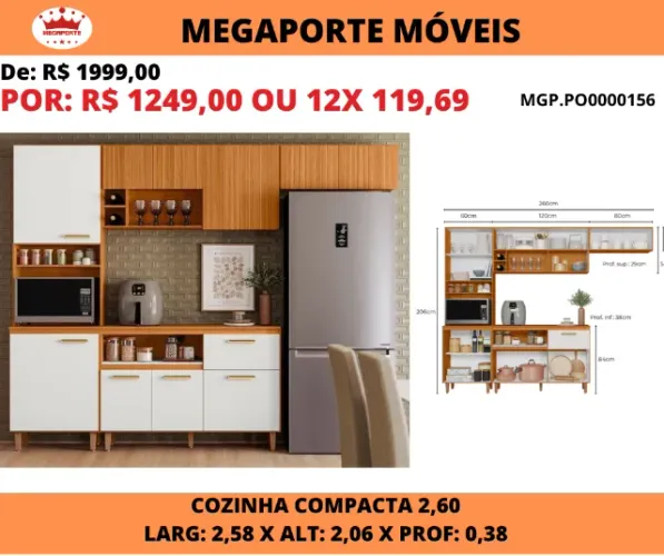 ARMÁRIO DE COZINHA COMPACTA