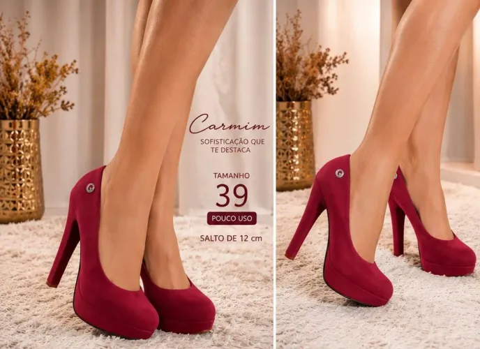 **SAPATO CARMIM - ELEGANTE - TAM (39)**