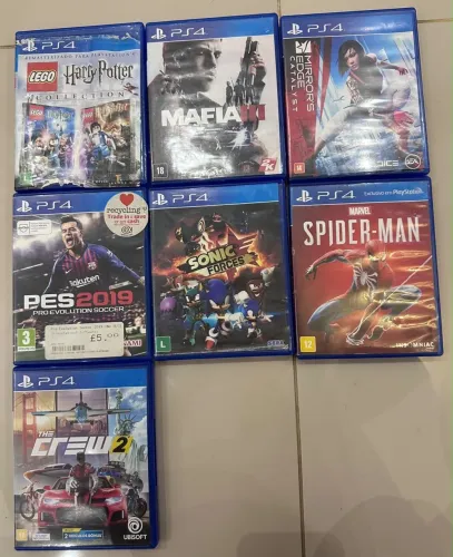 Jogos PS4 - 1 por R$ 80 ou todos por R$ 500