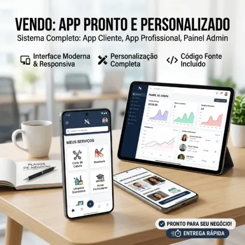 Aplicativo Pronto para Venda - Sistema e App Personalizado