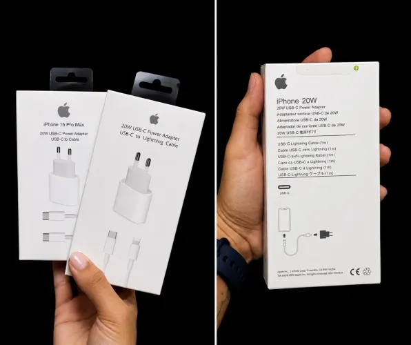 ? Carregador iPhone 20W + Cabo USB-C ?