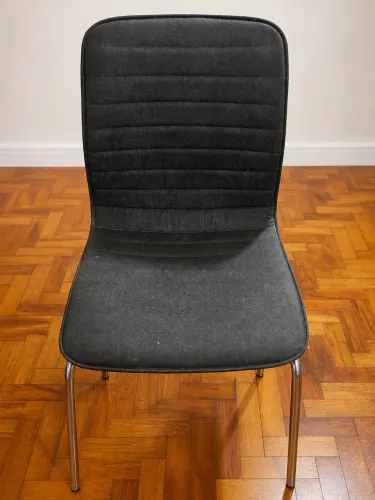 6 Cadeiras Estofadas Modernas - 3 Cinza + 3 Off White | Oportunidade
