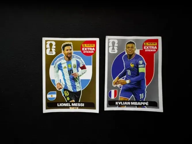 Kit Messi Gold + Mbappé Silver Extra Sticker Legend Panini Copa 2026