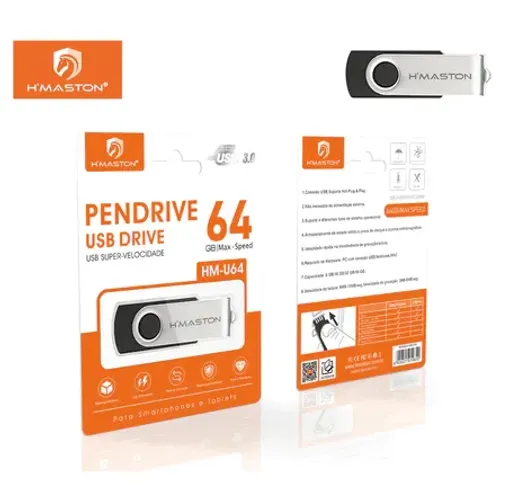Pen Drive USB Drive 64GB USB 3.0 Twist - H'Maston