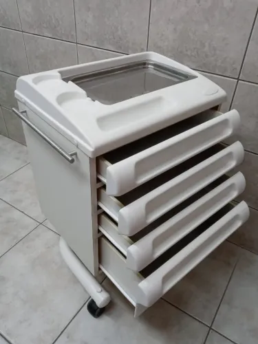 Mesa Auxiliar Odontológica com 4 Gavetas