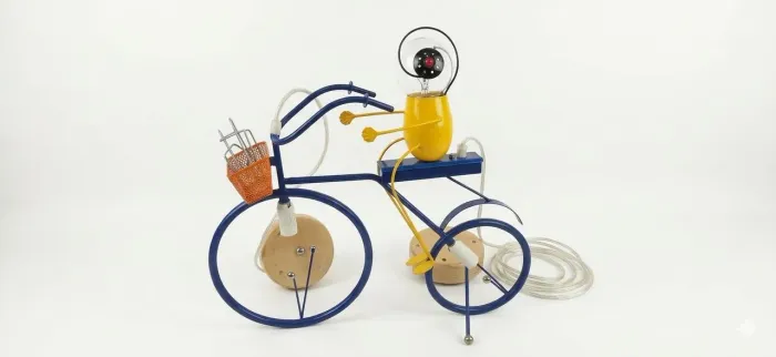 Luminária bicicleta feita em alumínio