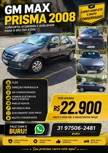Chevrolet Prisma Sed. Maxx/ LT 1.4 8V Econof. 4P 2008