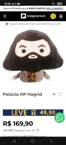 Pelucia Imaginarium harry potter Hagrid