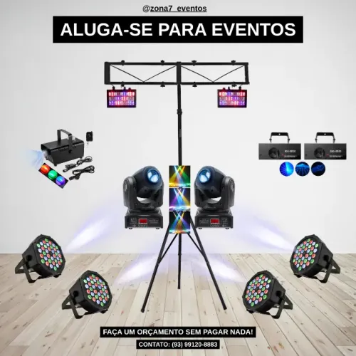 ALUGUEL PROFISSIONAL ILUMINAÇAO + SOM