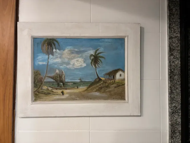  pintura J Carvalho  praia do nordeste 