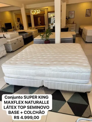 Colchão KING 100% LÁTEX SEMINOVO MAXFLEX - Entrego