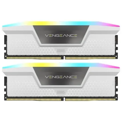 Memória RAM Corsair Vengeance RGB DDR5 32GB (2x16GB) 6000MHz - Branco