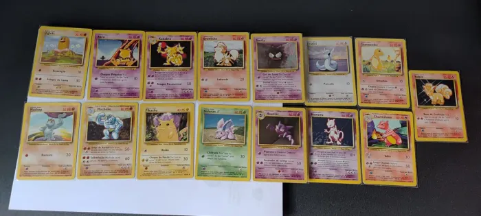 Cartas Pokemon Base set as das fotos