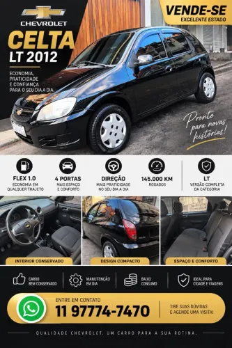 Chevrolet Celta Spirit/ LT 1.0 MPFI 8V Flexp. 5P 2012