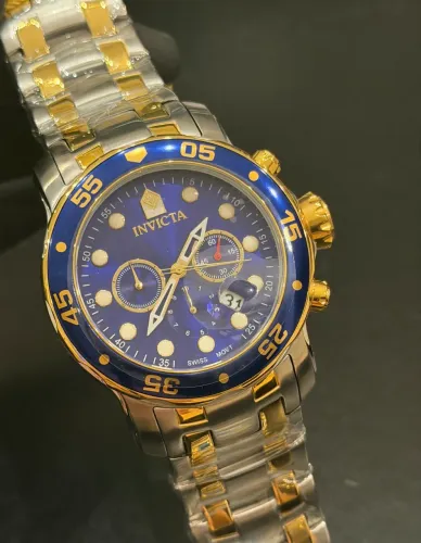Relogio Invicta - Aço - Dourado e Prata - Top - Prm 