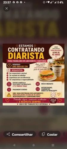 Quer trabalhar?