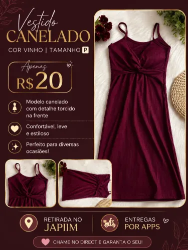 Vestido canelado