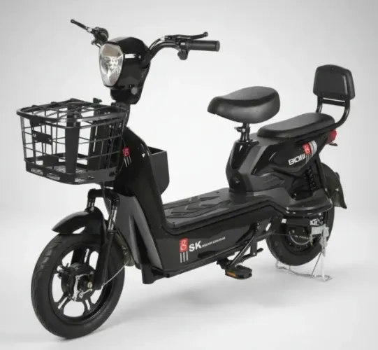 Bicicleta Elétrica Bateria Litio 48v/20a 500w 60km Scooter Preto