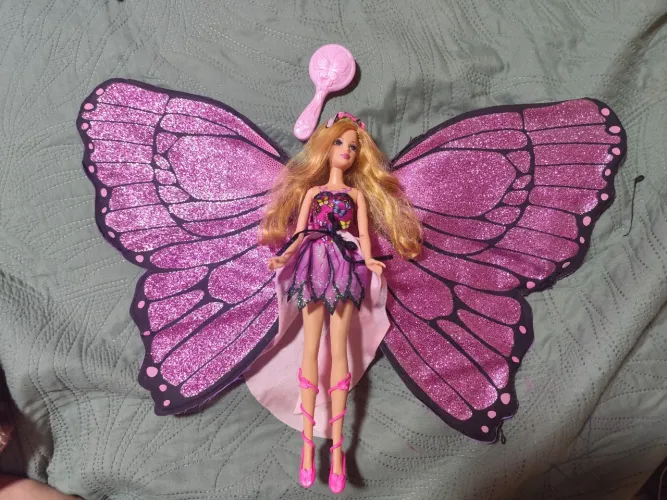 Barbie butterfly antiga colecionável