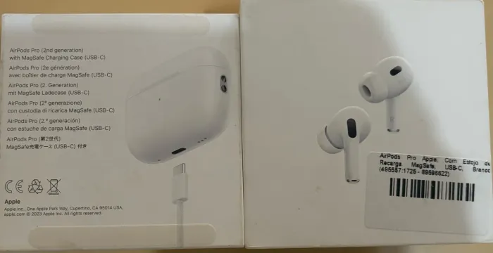 Embalagem Original AirPods Pro 2 + Ponteiras XS/S/L