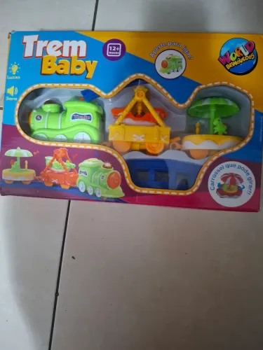 Brinquedo para bebe trem baby com som e luz 