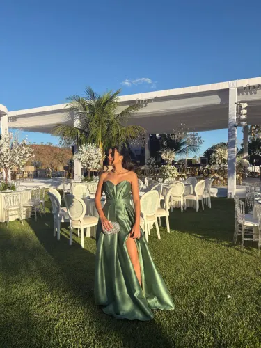 Vestido Longo Verde Oliva
