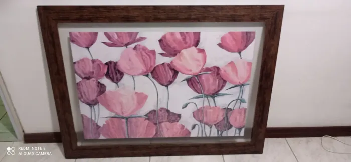 Quadro parede envidraçado grande
