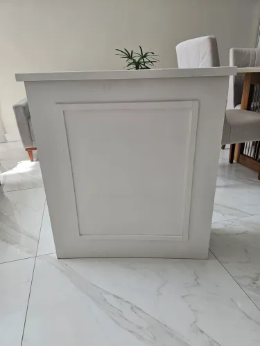 Cômoda de mdf branca decorativa para festa