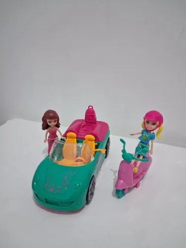 Polly Pocket kit com 2 bonequinhas e acessórios