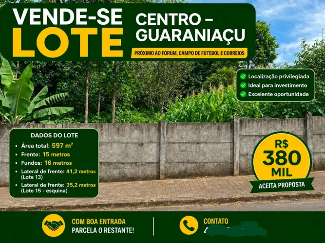 Lotes em Guaraniaçu/PR - Em condições especiais -