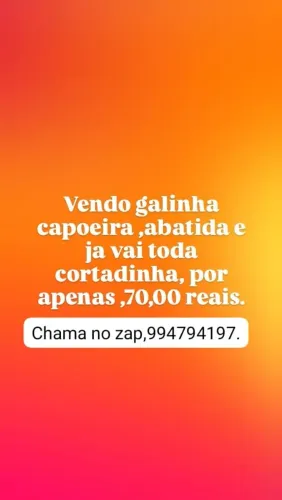 Vendo galinhas abatida