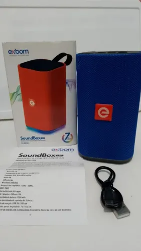 Caixa De Som Bluetooth Multimidia Cs-m33bt Azul Exbom