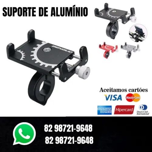 Suporte de alumínio com regulagem para celular