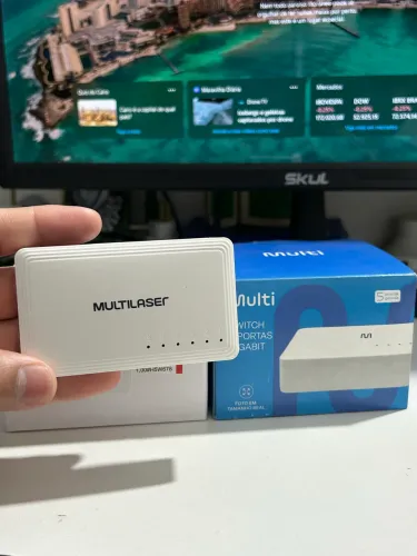 Switch de Rede Internet 5 Portas Gigabit Multilaser