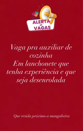 Vaga de emprego 