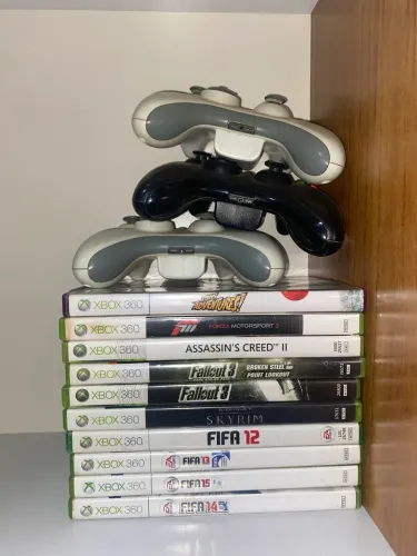 Kit jogos Xbox 360 + 3 controles funcionando