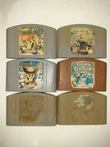 Seis Cartuchos para Nintendo 64.